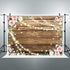 Riyidecor Floral Wooden Backdrop 5x3ft Rustic Pink Flowers Shiny Lights Brown Party Photography Background Bridal Anniversary Decorations Banner Props Festival Photo Shoot Vinyl Cloth